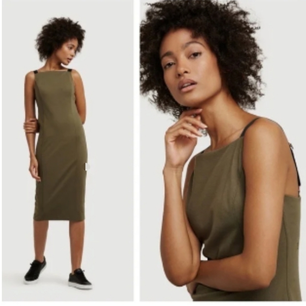 Kit And Ace Just Right Midi Bodycon Atheltic Dress Built In Sports Bra Size S